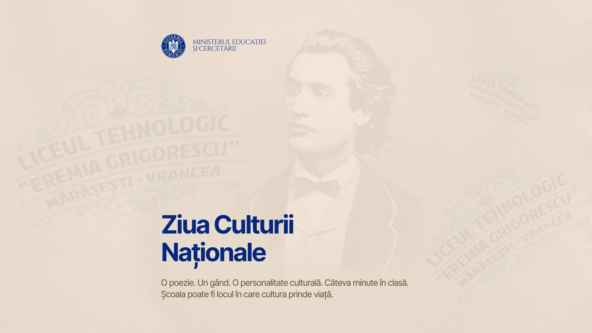 Ziua Culturii Naționale - Prof. Mazilu L.